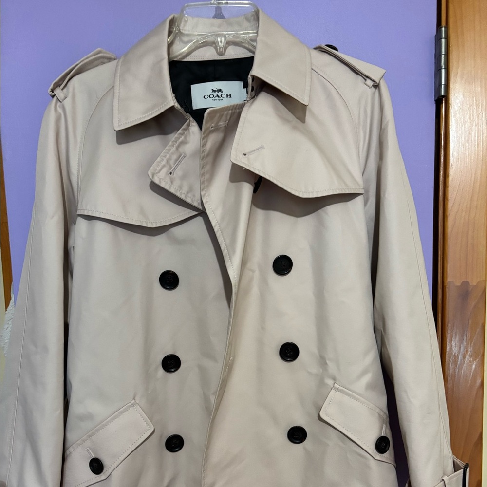 Coach short trench coat